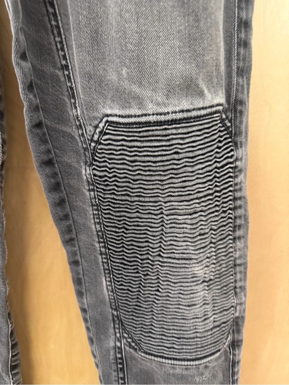 Belstaff Moto-Style Distressed Straight Leg Jeans – Gray (Size 30/33)